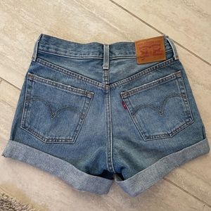Levi’s 501 short long roll short high rise 25